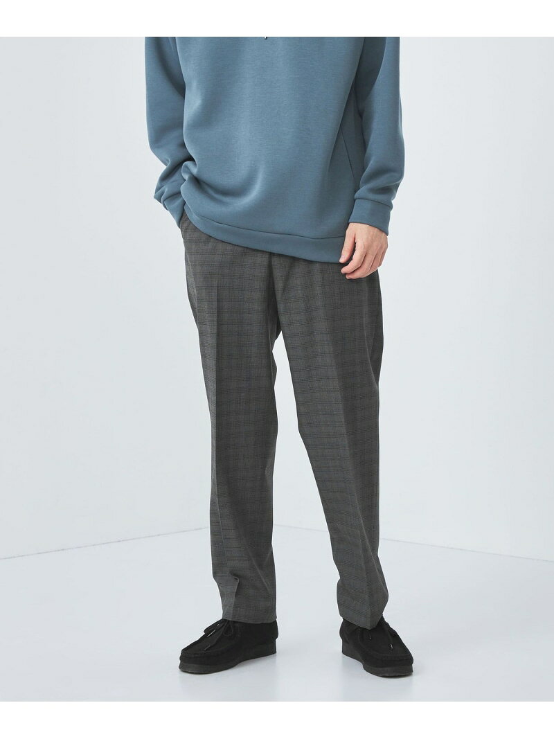 【SALE/40%OFF】UNITED ARROWS green label relaxing ドビーチェック ワイド ユーティリティパンツ イージーパンツ -ストレッチ- ユナイテッドアローズ アウトレット パンツ その他のパンツ ベージュ グレー ネイビー【RBA_E】【送料無料】