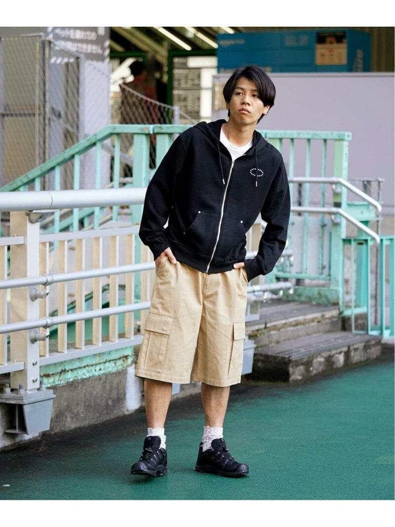 【SALE／20%OFF】417 EDIFICE 【AFB / エーエフビー】BAGGY SHORTS フォーワンセブン エディフィス パンツ その他のパンツ ベージュ ブルー【RBA_E】【送料無料】