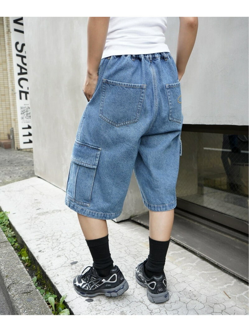 【SALE／20%OFF】417 EDIFICE 【AFB / エーエフビー】BAGGY SHORTS フォーワンセブン エディフィス パンツ その他のパンツ ベージュ ブルー【RBA_E】【送料無料】