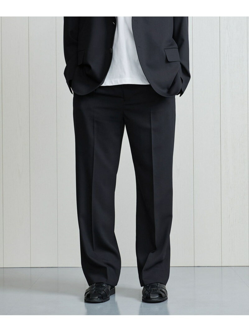 【SALE/70%OFF】BEAUTY&YOUTH UNITED ARROWS <H> ウール ツイスト カルゼ ワイド テーパード パンツ ユナイテッドアローズ アウトレット スーツ・フォーマル セットアップスーツ ブラック ネイビー【RBA_E】【送料無料】