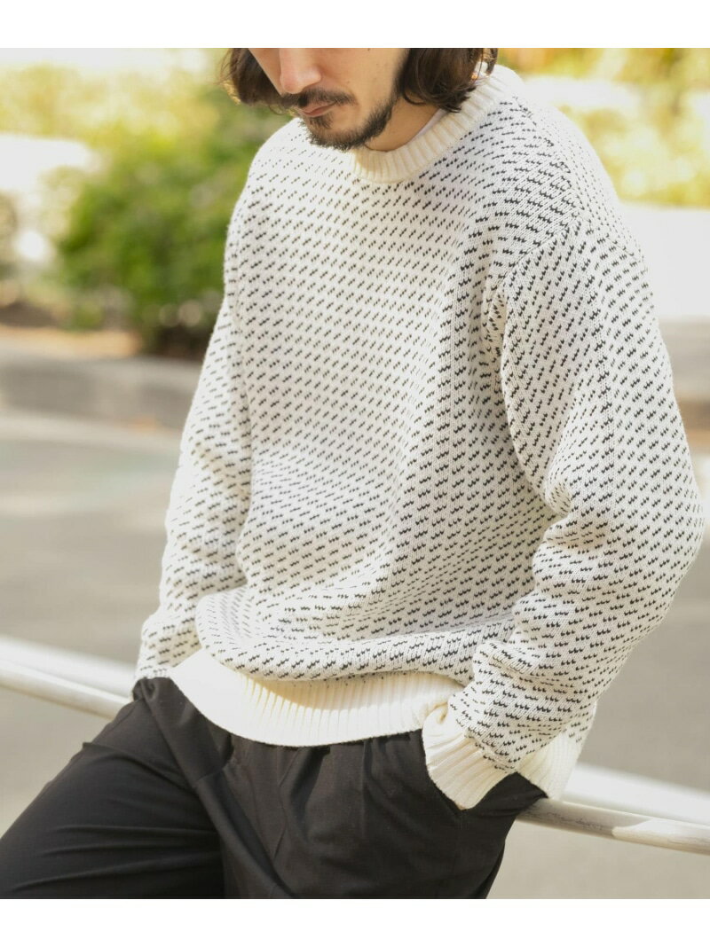 URBAN RESEARCH ITEMS マシンウォッシャブル バーズアイ クルーニット アーバンリサーチアイテムズ ト..