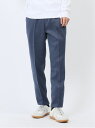 【SALE/50%OFF】m.f.editorial ウォッシャブル レギュラーフィット ノータックパンツ ツイル青(セットアップ可能) タカキュー スーツ・フ...