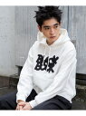 【SALE/44%OFF】WEGO MEN'S リラックスフィットスプレーグラフィックパーカー ウィゴー トップス パーカー・フーディー ホワイト ブラック グ...