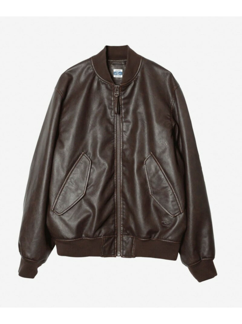 GLOSTER 【ARMY TWILL/アーミーツイル】Vegan Leather Blouson フレディ アンド グロスター ジャケット・アウター ライダースジャケット ブラック ブラウン【送料無料】