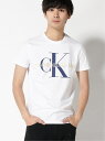 【SALE/50%OFF】Calvin Klein Jeans 【カルバン クライン ジーンズ】 CK ロゴ クルーネック Tシャツ カルバン・クライン カットソー Tシャツ ホワイト ブラック【RBA_E】【送料無料】