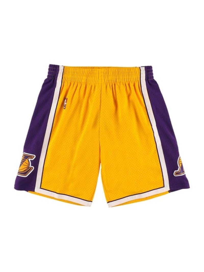 Mitchell & Ness レイカーズ ホーム スイングマンショーツ 2009-10 LOS ANGELES LAKERS NBA SWINGMAN SHORTS LAKERS 2009 ルーキーユーエスエー パンツ ジャージ・スウェットパンツ イエロー【…