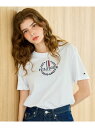 【SALE／15%OFF】TOMMY HILFIGER (U)TOMMY HILFIGER(トミーヒルフィガー) 【オンライン限定】HILFIGERリースTシャツ トミーヒルフィガー トップス カットソー・Tシャツ ホワイト ネイビー レッド【RBA_E】【送料無料】