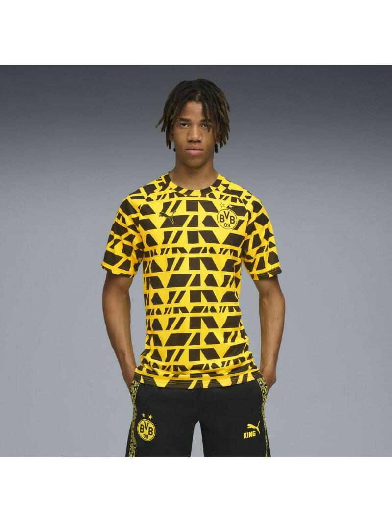 PUMA メンズ 2025-26 ドルトムント プレマッチ 半袖 シャツ プーマ スポーツ・アウトドア用品 その他のスポーツ・アウトドア用品 イエロー【送料無料】