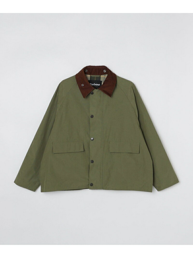 【SALE／30%OFF】SHIPS MEN 【SHIPS別注】BARBOUR: コットン/ナイロン TRANSPORT/トランスポートジャケット シップス ジャケット・アウター ブルゾン・ジャンパー グリーン ブラック【RBA_E】【送料無料】のサムネイル
