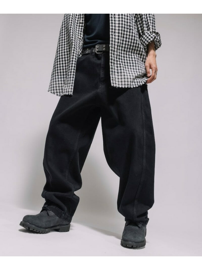 【SALE/40%OFF】FREAK'S STORE ツイステッド ワイドデニムパンツ 24SS 25SS フリークスストア パンツ ジーンズ・デニムパンツ ネイビー ブラック ブルー【RBA_E】