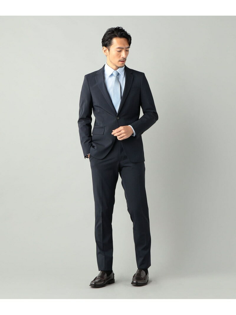 【SALE／40%OFF】COMME CA MEN 【COMME CA MEN】【セットアップ対応】ポリエステルストレッチ ピンストライプ ジャケット コムサメン スーツ・フォーマル スーツジャケット ブラック ネイビー【RBA_E】【送料無料】