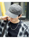 【SALE/30%OFF】UMBRO 別注 UMBRO ダメージロゴパッチキャップ/ユニセックス【限定展開】 25SS フリークスストア 帽子 キャップ ベージ...