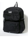 【SALE/3%OFF】Lee リュック バックパック 撥水 大容量 多機能 刺繍 ロゴ チャーム付 ラザル バッグ リュック・バックパック ブラック【RBA_E】【送料無料】