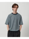 【SALE/50%OFF】BEAUTY&YOUTH UNITED ARROWS クロス パターン ショートスリーブ ニット Tシャツ ビューティー&ユース ユナイテッドアローズ トップス ニット ネイビー ホワイト グレー【RBA_E】【送料無料】