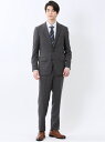 TAKA-Q Woolen Tec On スリムフィット 2ボタン2ピーススーツ チェックグレー 【25SS】 メンズ セットアップ ジャケット ビジネス カジ...