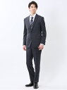 TAKA-Q Woolen Tec On スリムフィット 2ボタン2ピーススーツ チェック紺 【25SS】 メンズ セットアップ ジャケット ビジネス カジュア...