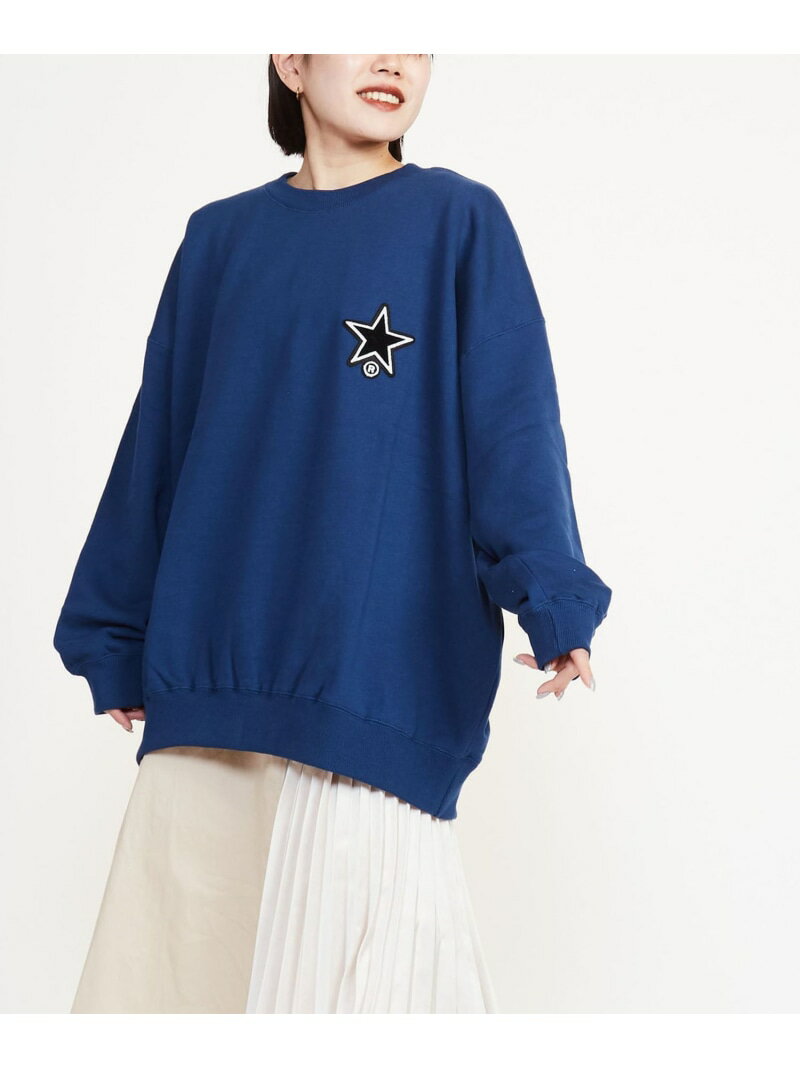 CONVERSE TOKYO STAR★ TAFTING PATCH SWEAT コンバーストウキョウ トップス スウェット・トレーナー ブルー ホワイト ブラック グレー グリーン【送料無料】