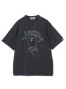 A BATHING APE MAD COLLEGE GARMENT DYED RELAXED FIT TEE ア ベイシング エイプ トップス カットソー Tシャツ ブラック ブラウン オレンジ【送料無料】