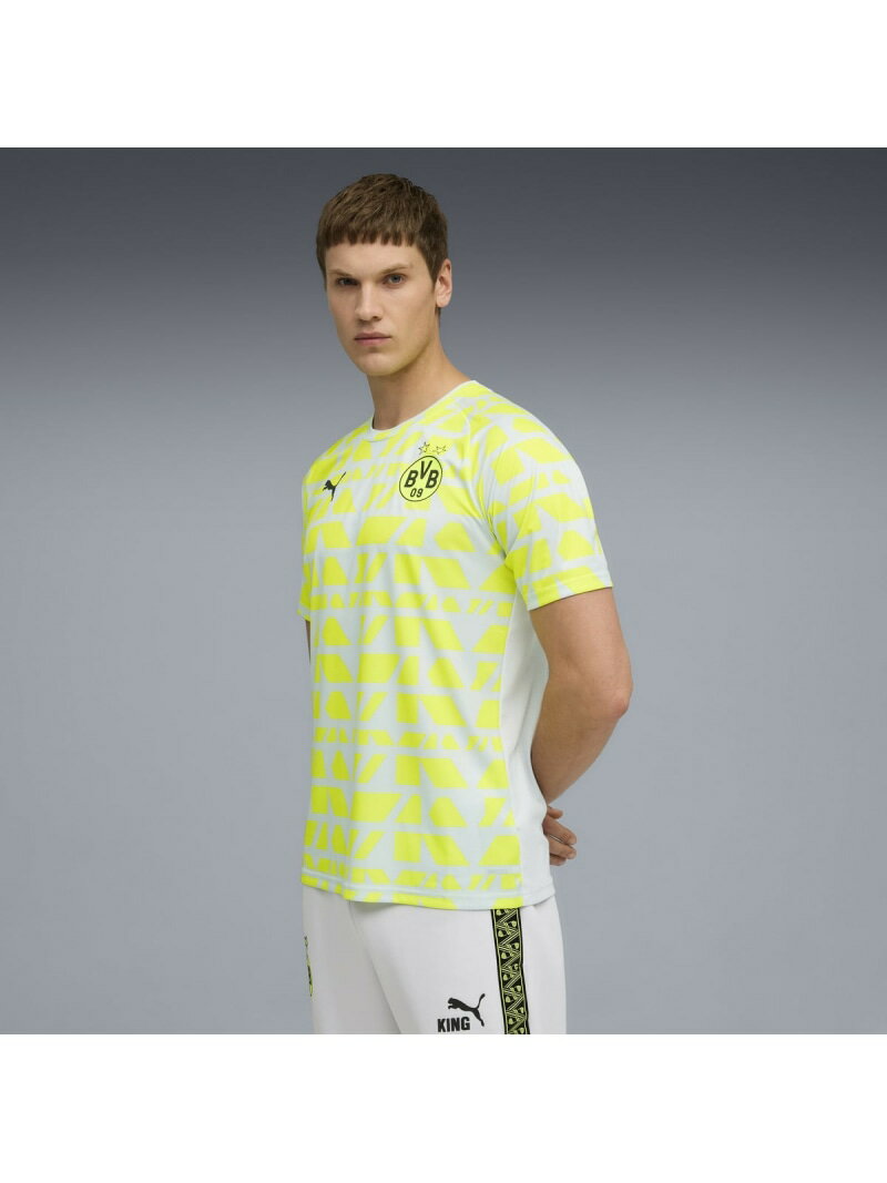 PUMA メンズ 2025-26 ドルトムント プレマッチ 半袖 シャツ プーマ スポーツ・アウトドア用品 その他のスポーツ・アウトドア用品 シルバー【送料無料】