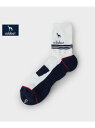 adabat 【新レーベル ADABAT NAVY】バイカラーショートソックス アダバット 靴下・レッグウェア 靴下 ホワイト ネイビー レッド ブラック(4)