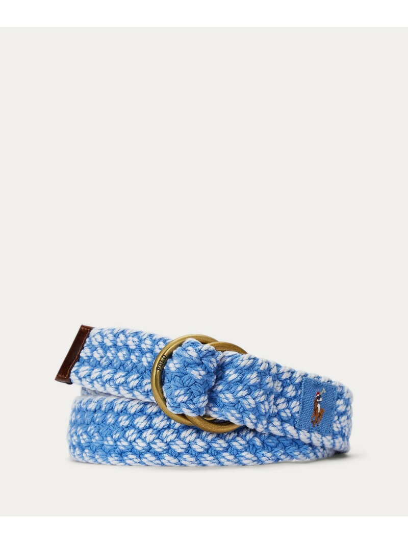 POLO RALPH LAUREN ブレーデッド コットン ベルト ラルフローレン ファッション雑貨 ベルト ブルー【送料無料】