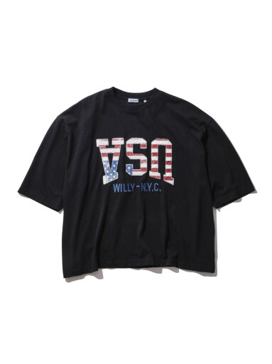【SALE/30%OFF】WILLY CHAVARRIA WILLY USA APPLIQUE ウィリーチャバリア トップス カットソー・Tシャツ ブラック ホワイト【RBA_E】【送料無料】 【SALE/30%OFF】WILLY CHAVARRIA WILLY USA APPLIQUE ウィリーチャバリア トップス カットソー・Tシャツ ブラック ホワイト【RBA_E】【送料無料】