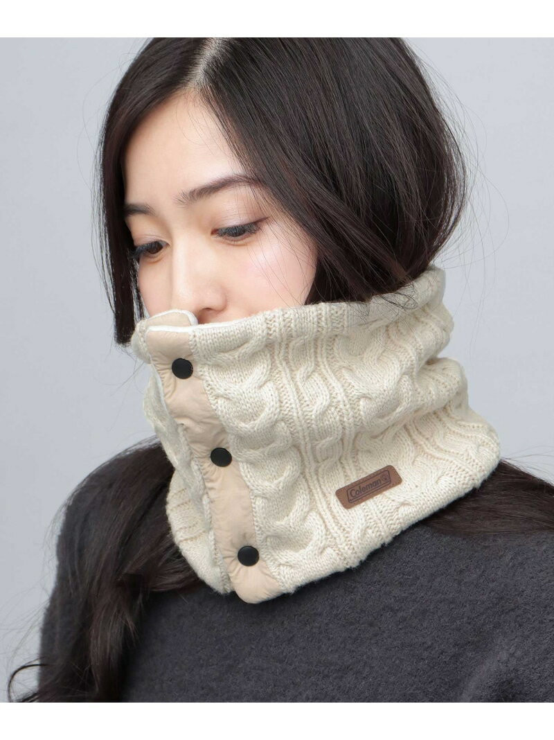 Coleman コールマン ネックウォーマー ボタン マフラー スヌード ケーブル編み 暖かい エー.エム.エス...