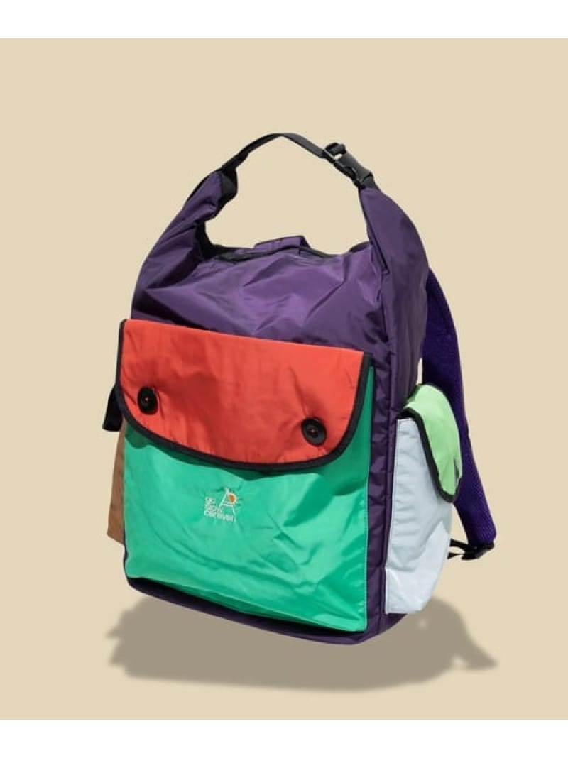 go slow caravan ポリエステルタフタ2WAYロールトップデイバッグ ゴースローキャラバン バッグ リュッ..