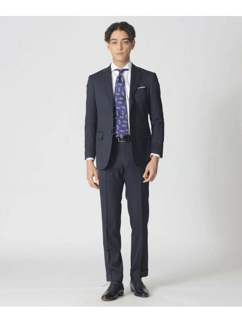 【SALE／20%OFF】Paul Stuart 【EASTGATEMODEL】Super150'sストライプ柄スーツ ポール・スチュアート スーツ・フォーマル セットアップスーツ ネイビー【RBA_E】【送料無料】