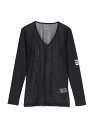 PEARLY GATES E/ハイマルチFDベア天竺 長袖Vネックカットソー (MENS) パーリーゲイツ トップス その他のトップス ネイビー ホワイト【送料無料】