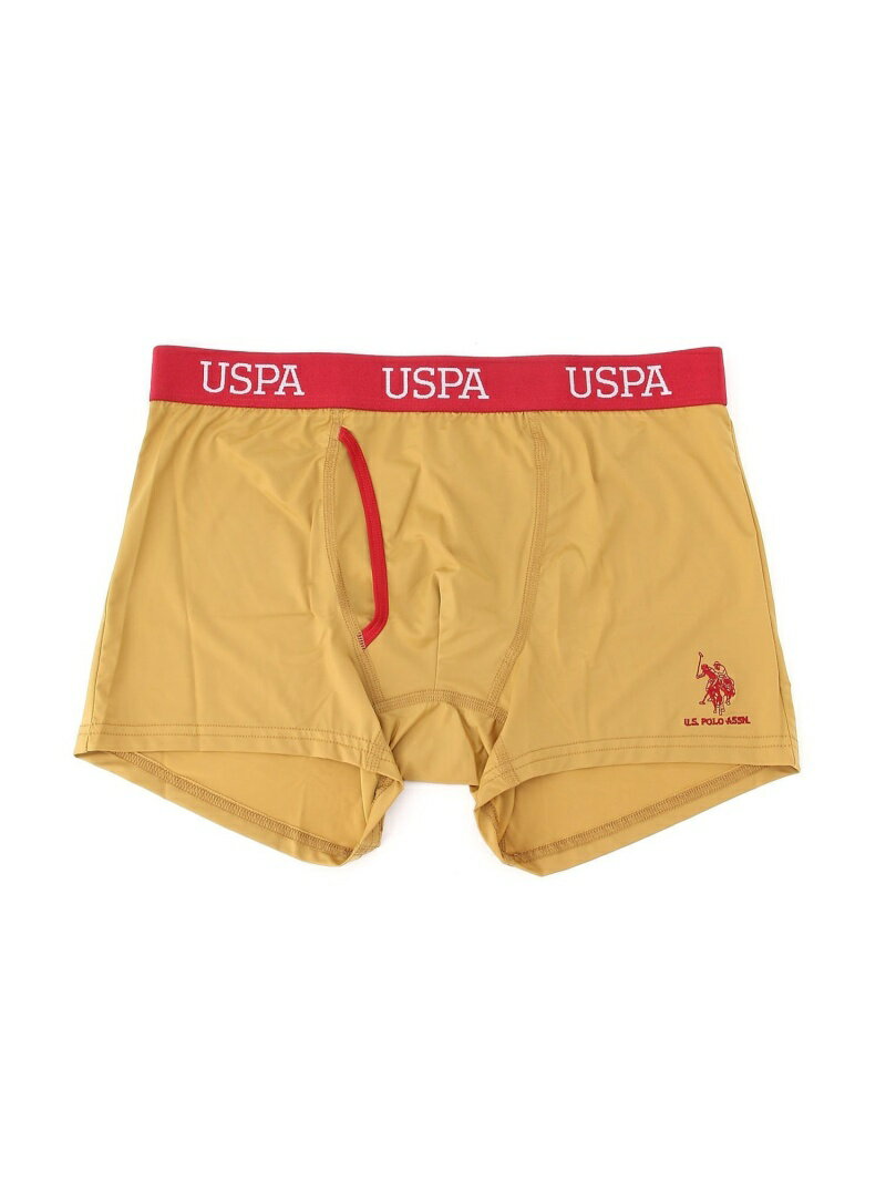 U.S. POLO ASSN. U.S.POLO ASSN./(M)USPAワンポイントアンダーパンツ ハンドサイン インナー・ルームウェア ボクサーパンツ・トランクス ベージュ ブラック レッド