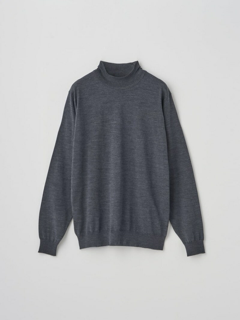 JOHN SMEDLEY シングルモックネック長袖ニットプルオーバー ｜ A4802 ｜ 30G MODERN FIT ジョンスメドレー トップス ニット グレー【送料無料】