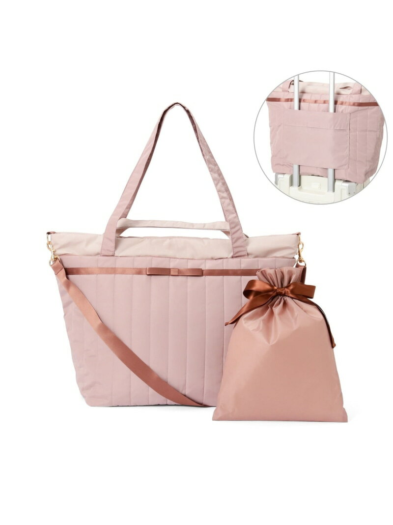 Francfranc バイカラーサテン トラベルバッグ 撥水加工 旅行 トラベル 拡張 軽量 フランフラン バッグ ..