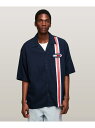 TOMMY JEANS (M)TOMMY HILFIGER(トミーヒルフィガー) リラックスアーカイブキャンプシャツ トミーヒルフィガー トップス シャツ・ブラウス ネイビー【送料無料】