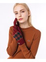 【SALE/50%OFF】LACOSTE フレッシュカラーアーガイルニットグローブ ラコステ ファッション雑貨 手袋 ブラウン グレー【RBA_E】【送料無料】