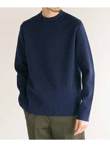 JP Milano Rib Mock Neck UF87-12B001: Navy JP Milano Rib Mock Neck UF87-12B001: Navy