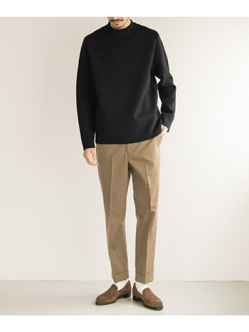 JP Milano Rib Mock Neck UF87-12B001: Black