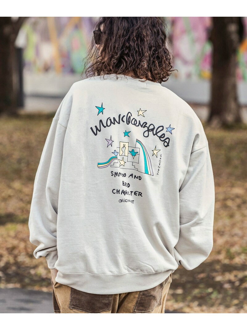 【SALE／50 OFF】Mark Gonzales (M)Mark Gonzales/MGO-23102 クルーネックスウェット シフォン トップス スウェット トレーナー ベージュ ブラック グレー ブルー ホワイト【RBA_E】【送料無料】