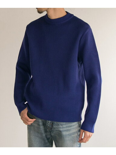 JP Rib Stitch Knit UF87-12B002: Blue JP Rib Stitch Knit UF87-12B002: Blue