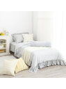 【SALE/30%OFF】Francfranc ふわろ 夏でもさらっともちもち 肌掛けふとん フリルチェック シングル WH*GY フランフラン インテリア・生...