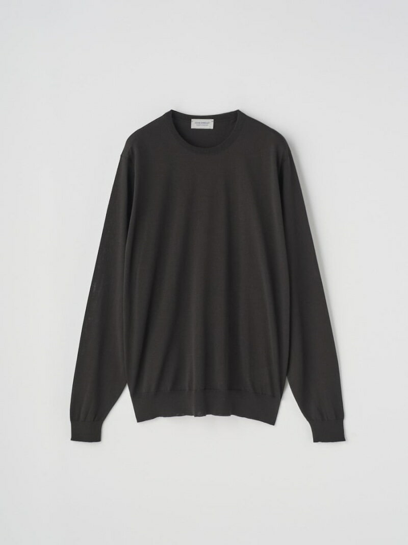 JOHN SMEDLEY クルーネック長袖ニットプルオーバー | SCANLAN | 30G MODERN FIT ジョンスメドレー トップス ニット ブラウン...