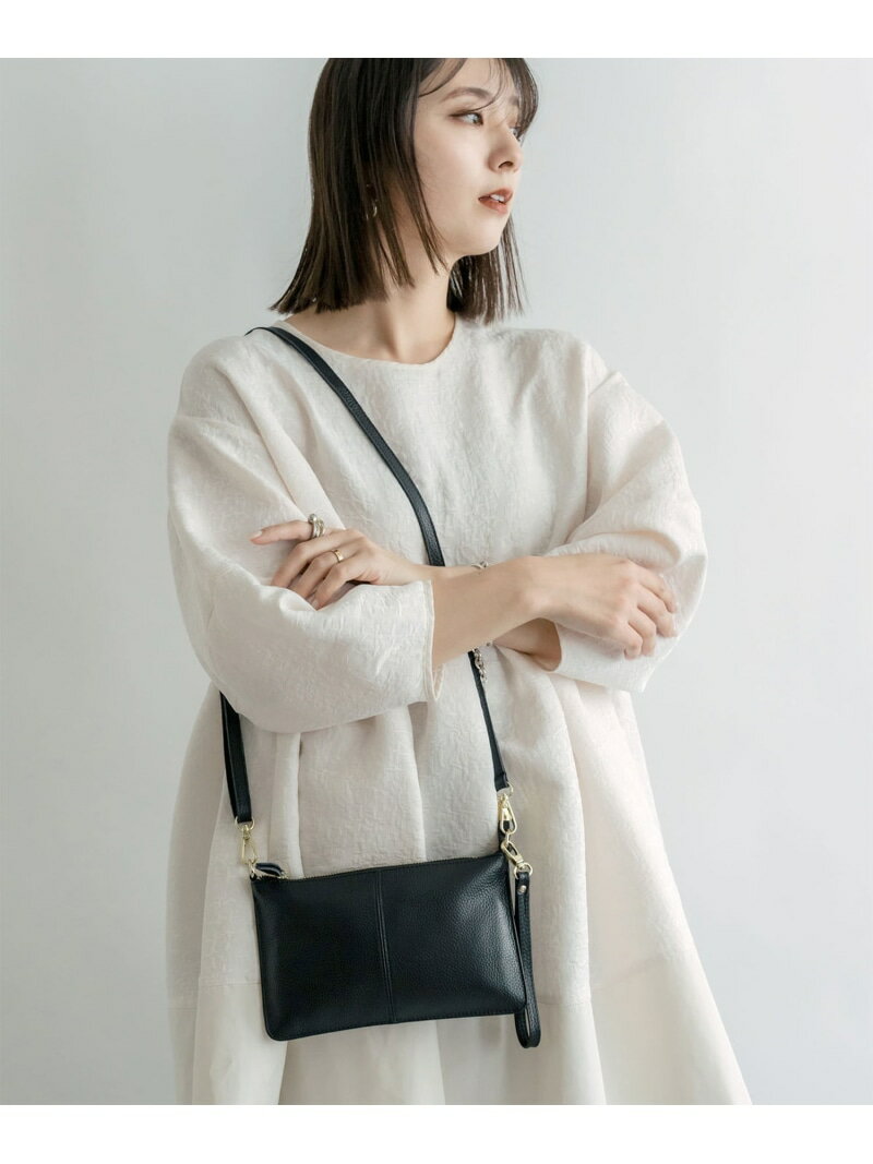 DEVICE select 本革 スリムミニショルダーバッグ サコッシュ ミニバッグ メンズ レディース デバイス バッグ ショルダーバッグ イエロー グレー ブラウン ブラック【送料無料】