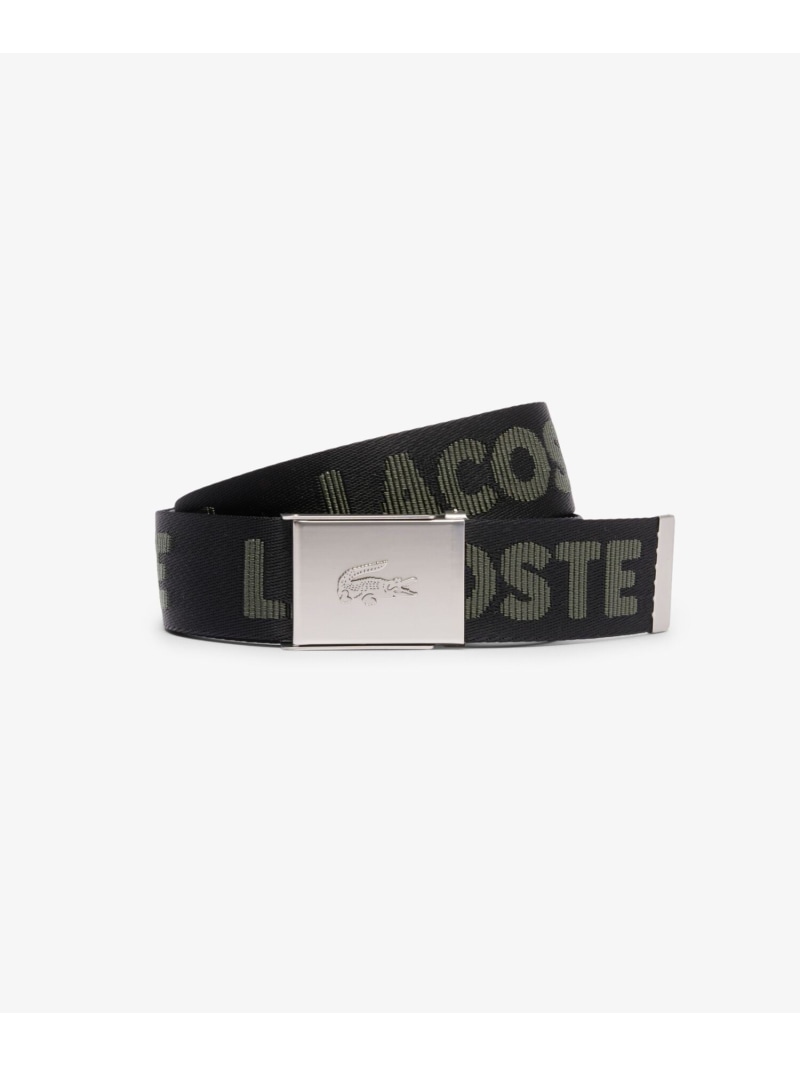 LACOSTE カジュアル ジャカードベルト ラコステ ファッション雑貨 ベルト ブラック【送料無料】