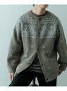 【SALE/50%OFF】URBAN RESEARCH ITEMS ペイズリージャガード クルーネックカーディガン アーバンリサーチアイテムズ トップス カーデ...