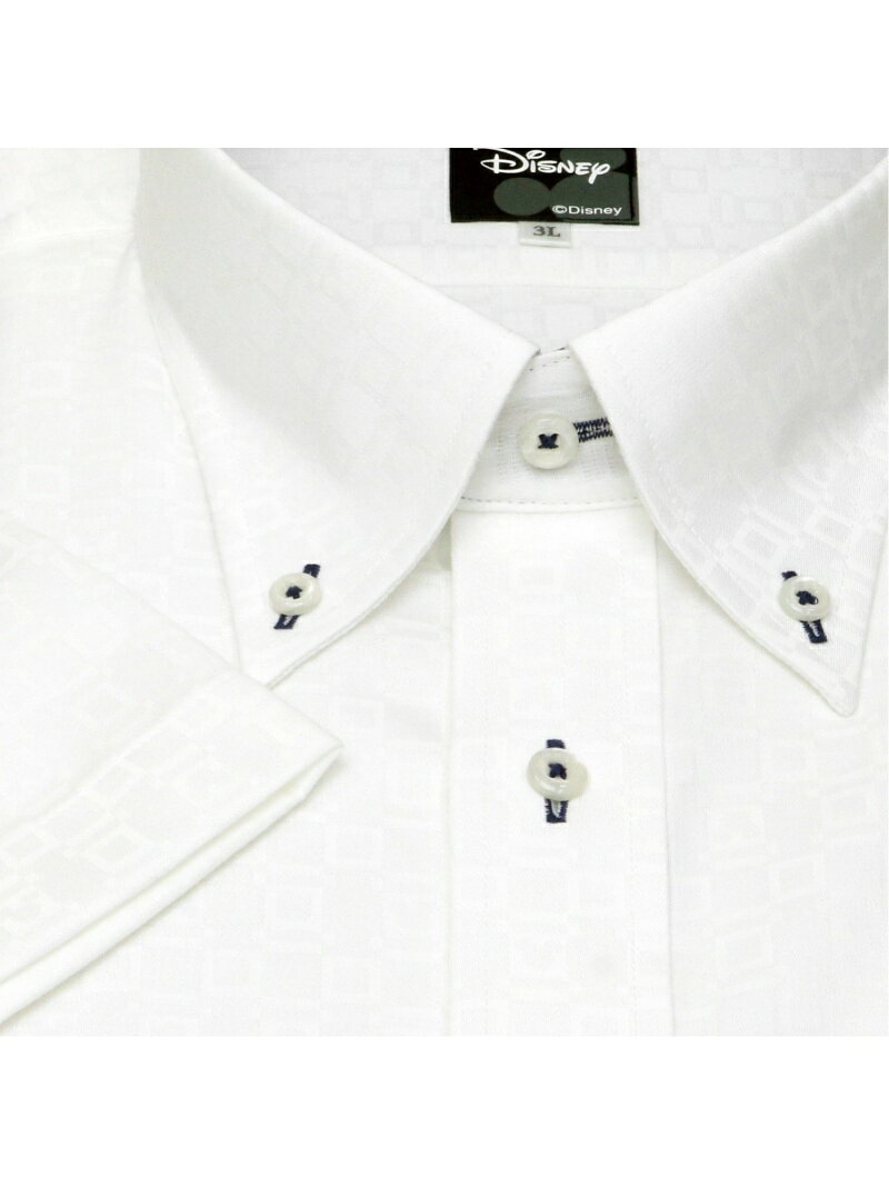 【SALE／40%OFF】BRICK HOUSE by Tokyo Shirts (M)【Disney ディズニー】形態安定ノーアイロン 半袖ワイシャツ ボタンダウン 3L・4L トーキョーシャツ シャツ/ブラウス 半袖シャツ ホワイト【RBA_E】