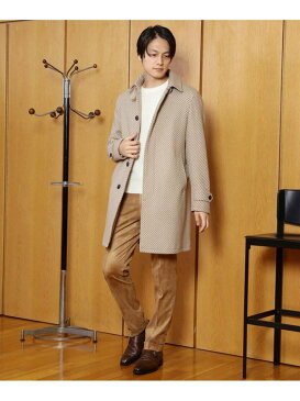 【SALE/50%OFF】CROWDED CLOSET ウールメランジジャガードコート メンズ ビギ コート/ジャケット トレンチコート ベージュ グレー ネイビー【RBA_E】【送料無料】