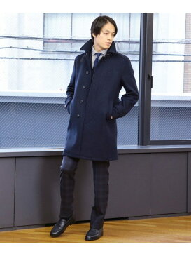 【SALE/50%OFF】CROWDED CLOSET ウールメランジジャガードコート メンズ ビギ コート/ジャケット トレンチコート ベージュ グレー ネイビー【RBA_E】【送料無料】