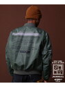 アヴィレックス 【SALE／20%OFF】AVIREX 《COLLECTION》REFLECT STENCIL MA-1 FLIGHT JACKET アヴィレックス ジャケット・アウター ブルゾン・ジャンパー グリーン ブラック ブルー レッド【RBA_E】【送料無料】