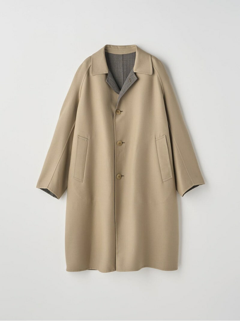 JOHN SMEDLEY ウールダブルクロス バルマカーンコート |FC214 ジョンスメドレー ジャケット・アウター その他のジャケット・アウター ベージュ【...