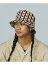【SALE/50%OFF】KANGOL KANGOL 70s STRIPE BUCKET オーバーライド 帽子 ハット ブラック【RBA_E】【送料無料】